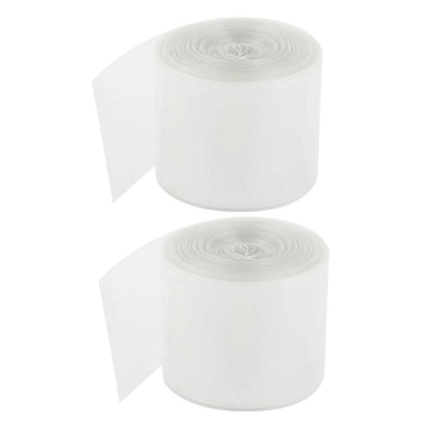 2X Tubo de Encogimiento Térmico de Pvc de 70 mm para Película RetráCtil de 4 x 18650, 5 M Transparente