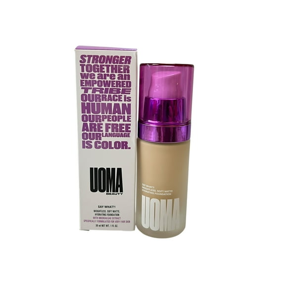 Uoma Beauty Say What?! Weightless Soft Matte Hydrating Foundation 1 fl oz White Pearl T2N