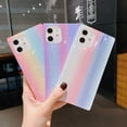 thumbnail image 2 of Compatible with iPhone Case for Square Glitter Bling Rainbow Aurora Pattern for Girls Woman Soft TPU Anti-Fall Shockproof Anti-Scratch Protective Case for iPhone 11pro (Pink), 2 of 8