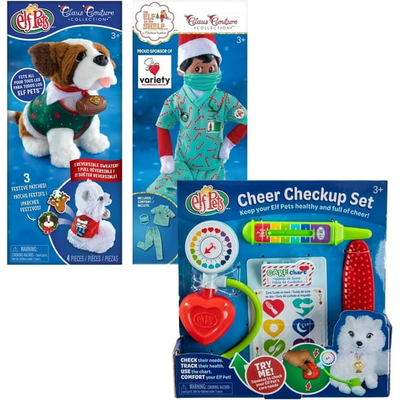 The Elf on The Shelf - Elf Pets Care: Elf Pets Sweater, Elf Care Hero, and Cheer Checkup Set