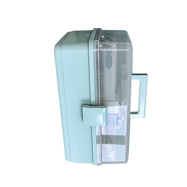 Caja de medicamentos Caja de pastillas Primeros auxilios Cajas organizadoras de medicamentos con asa Estuche de almacenamiento de cosméticos Emergencia para automóvil Hogar Escuela Viaje Azul claro Inevent HA012684-04