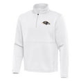 thumbnail image 2 of Men's Antigua White Baltimore Ravens Twist Quarter-Zip Pullover Jacket, 2 of 3