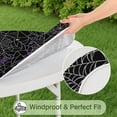 thumbnail image 5 of Halloween Spider Web with Purple Icons Round Fitted Tablecloth with Elastic Edge,Dining Table Cover Waterproof,Outdoor Round Tablecloth for Camping,Dining,Indoor and Outdoor, 5 of 7