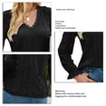 thumbnail image 5 of Camisas de encaje para mujer, blusa de encaje para mujer, camisa de encaje de poliéster con cuello en V para mujer, blusa de encaje de manga larga para mujer, diseño de última generación, 5 of 5