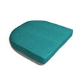thumbnail image 3 of Jordan Manufacturing 18.5" x 20" Medford Caribe Teal Solid Rectangular Tapered Outdoor Chair Pad Seat Cushion (2 Pack), 3 of 10