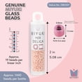 thumbnail image 3 of Miyuki Delica Seed Beads – Size 11/0 (1.6 mm), DB0207, Opaque Peach Luster, 7.2g, Approx. 1440 Beads, 3 of 7