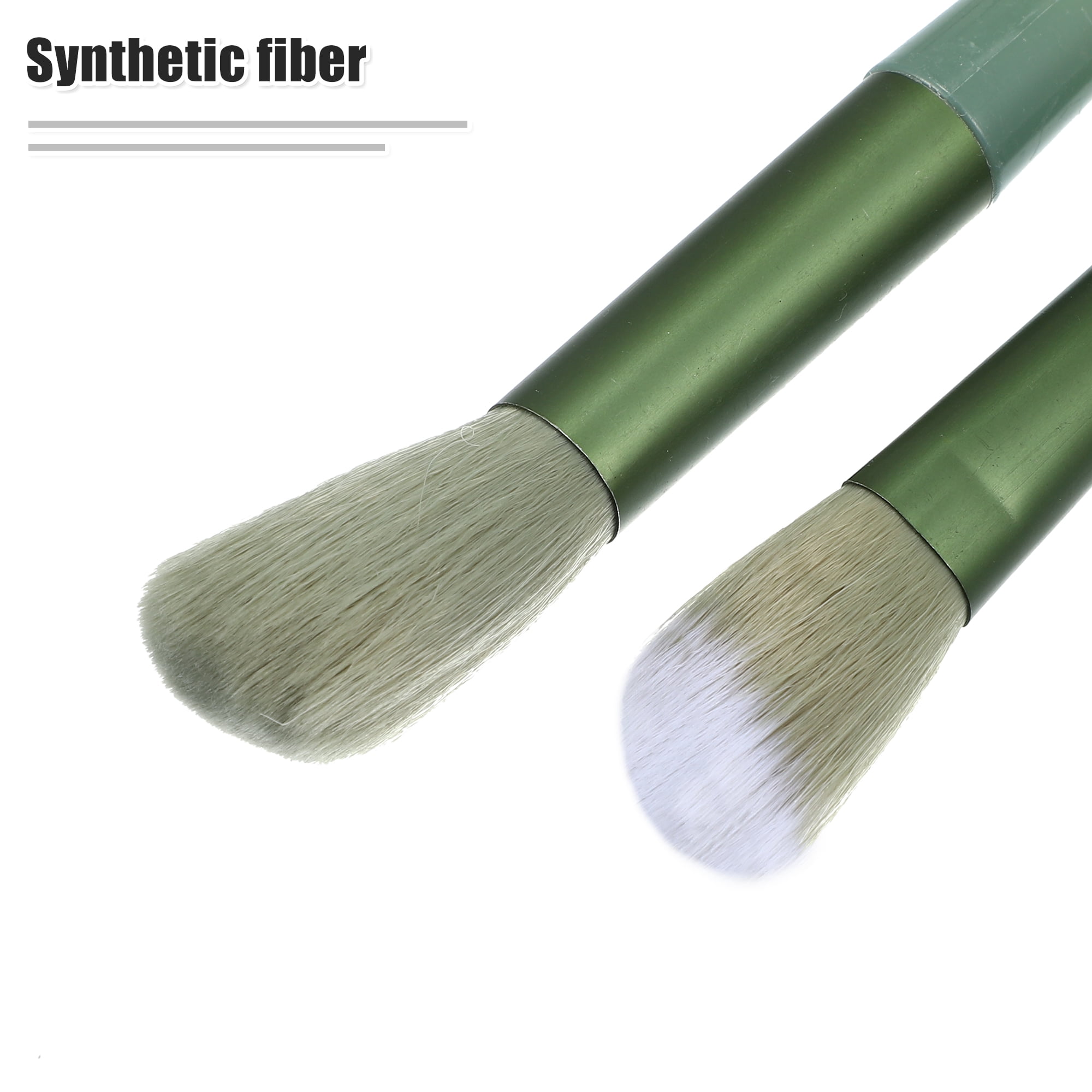 Unique Bargains 1 Set Travel Makeup Brush Travel Kit for Concealer Blush Green