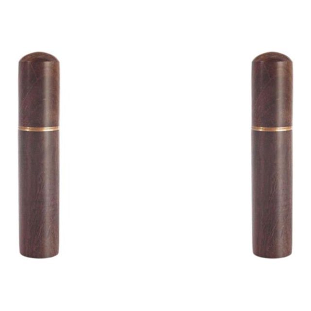 kurtrusly Stylish Coffee Tamper Distributor Accessories for Home and Travel Dark Brown Spring 6-pin 2Set