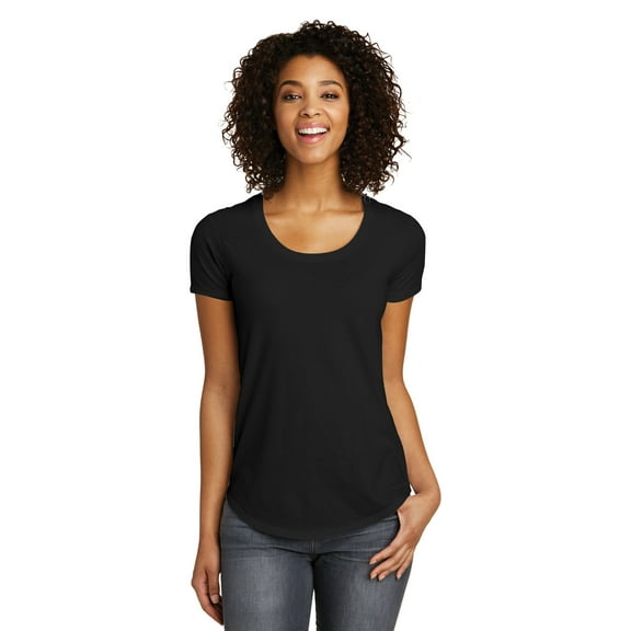 District Adult Female Women Electric Heather T-Shirt Black 4X-Large