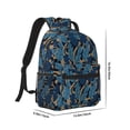 thumbnail image 2 of Uemuo Blue Leaves A Printed Student Durable Water-resistant Backpack,Travel Backpack,Outdoor Activities Backpack, Laptop Backpack, Multi-compartment Backpack, 2 of 5