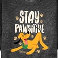 thumbnail image 3 of Disney Classics - Cats & Dogs - Stay Pawsitive - Men's Crew Neck Fleece Pullover, 3 of 5