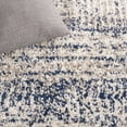 thumbnail image 6 of SAFAVIEH Jericho Rowan Striped Polyester Shag Area Rug, Navy/Ivory, 3' x 3' Round, 6 of 8