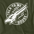 thumbnail image 2 of Top Gun Talk to Me Goose Unisex Adult Long-Sleeve T Shirt, Military Green, Large, 2 of 4
