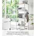 thumbnail image 2 of Yamazaki Home Storage Rack - Three Sizes, White, Steel, 67-Inch, Supports 64.9 pounds, Adjustable, 2 of 7
