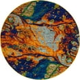 thumbnail image 2 of Rugs.com Calypso Collection Rug – 8 Ft Round Multi Medium Rug Perfect For Kitchens, Dining Rooms, 2 of 6