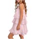 thumbnail image 3 of Vestido de Fiesta de Navidad de las Niñas sin Mangas Multi-Capa Princesa Vestido Largo para Niños Material Suave Lindo Cómodo para Dormir Ocio Diario Gran Regalo, 3 of 4