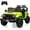 Green, variant on 24V Electric Ride-On Car, 4WD 2-Seater with 20.5in Extendable Body, 13in Anti-Slip Tires, LED Lights, Music, Parental Remote Control, Black