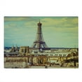 thumbnail image 2 of Eiffel Tower Cutting Board, Eiffel Tower Historic Vintage Cityscape Famous Monument Urban Art, Decorative Tempered Glass Cutting and Serving Board, Large Size, Almond Green Yellow, by Ambesonne, 2 of 5