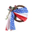 thumbnail image 4 of Patriotic Wreath for Front Door - 4th of July Independence Day Wreaths Bows Flag Decor for Memorial Day Decorations, 4 of 6