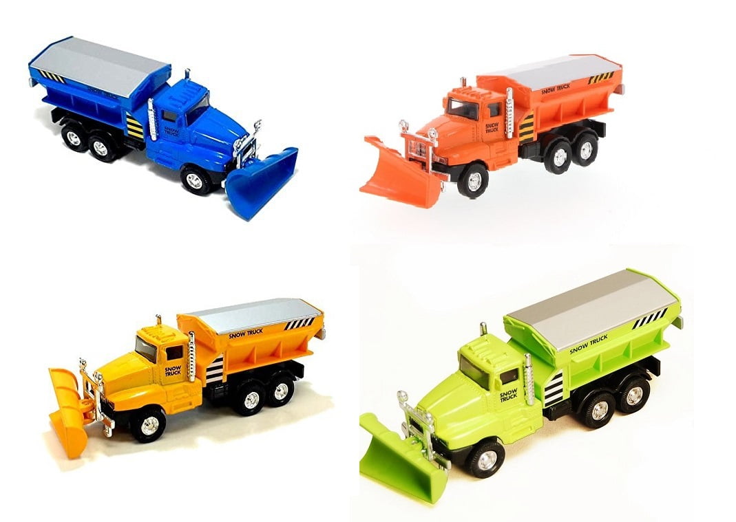 Snow Plow Salt Truck 6" Diecast Metal With Swivel Plow Toy Boys & ...
