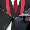 thumbnail image 3 of Men's Suit 3-Piece Shawl Lapel Blazer Jacket Waistcoat Pants Set | Modern Slim Fit | Lightweight Poly-Viscose Blend for Wedding Prom Party, 3 of 6