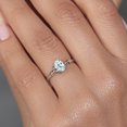 thumbnail image 5 of Gem Stone King 925 Silver and 10K Rose Gold Sky Blue Aquamarine Engagement Ring for Women | 0.72 Cttw | Oval 7X5MM | Gemstone March Birthstone | Size 6, 5 of 5