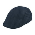 thumbnail image 1 of Gorra plana de malla transpirable para hombre, ideal para pescar en verano, para personas de mediana edad y mayores. Armada, 1 of 9