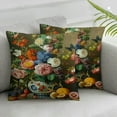 thumbnail image 2 of JEUXUS Flowers Framed Still Life of Roses Peonies Tulips Floral Display Retro Nature Floral Pillow Case 2-Pack Short Plush Pillowcase White, 2 of 6