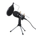 thumbnail image 1 of LEEYNEER Wired Condenser Microphone for Computer Audio 3.5mm Studio Mic Video Conferencing Voice Recording Video Chatting KTV Karaoke Mic with Stand for PC Phone, 1 of 6
