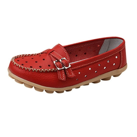 

Wiueurtly Ladies Shoes Casual Hollow Buckle Flat Heel Sole Single Shoes Loafers Shoes Shoes Casual Shoes Casual Shoes Combo Offer Dressy Casual Shoes