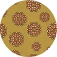 thumbnail image 1 of Ahgly Company Machine Washable Indoor Round Transitional Beer Orange Area Rugs, 7' Round, 1 of 7