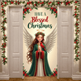 thumbnail image 3 of Angel Design Christmas Banner Decorative Angel Holiday Banner Cardinal Decoration Wings Design for Christmas Celebration Indoor Decor, 3 of 9