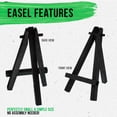 thumbnail image 3 of U.S. Art Supply 8" High Small Black Wood Display Easel (Pack of 6), A-Frame Artist Painting Party Tripod Tabletop Stand, 3 of 6
