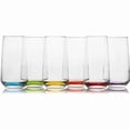thumbnail image 3 of Lav Juice and Water Drinking Glasses Set of 6, Highball Kitchen Glassware Sets, Colorful Base Glass Tumblers, 16.25 oz (480 Cc) (6 Pcs), 3 of 4