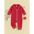 thumbnail image 2 of Bagilaanoe Newborn Baby Girl Boys Jumpsuit Long Sleeve Bodysuit Sleepwear 6M 12M 18M 24M Infant Fall One Piece Pajamas, 2 of 8