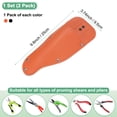 thumbnail image 3 of Uxcell 2-Pack Garden Pruner Sheath, Portable Leather Pruning Shears Sheath Pliers Holder for Belt [Black/Orange], 3 of 8