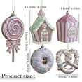 thumbnail image 3 of Clode Christmas Ornaments Charms with Glitter & The Perfect Decoration On The Christmas Tree Large Stain Glass Window, 3 of 9