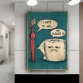 thumbnail image 3 of I Hate My Job Funny Bathroom Wall Art Poster Toothbrush Toilet Paper Humor Decor Gift for Coworkers Friends, UNFRAMED 16x24, 3 of 5
