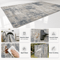 thumbnail image 5 of 8' x 10' Rectangular Blue Grey Abstract Area Rug, 5 of 9