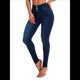 thumbnail image 1 of Pantalones Vaqueros Ajustados de Cintura Alta para Mujer Que Moldean los Glúteos. Azul Oscuro XL, 1 of 10