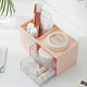 thumbnail image 1 of Organizador de escritorio ABS blanco y azul con 2 cajones y 3 compartimentos | Caja para guardar maquillaje y artículos de oficina, ideal para escritorio, tocador o oficina en casa., 1 of 5