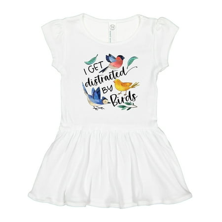 

Inktastic I Get Distracted by Birds Gift Toddler Girl Dress