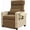 Brown, variant on EastVita Gray outdoor adjustable backrest recliner, rattan patio recliner with air pump, 150° flat, wicker lounge chair with flip table and removable cushions for indoor and outdoor office study