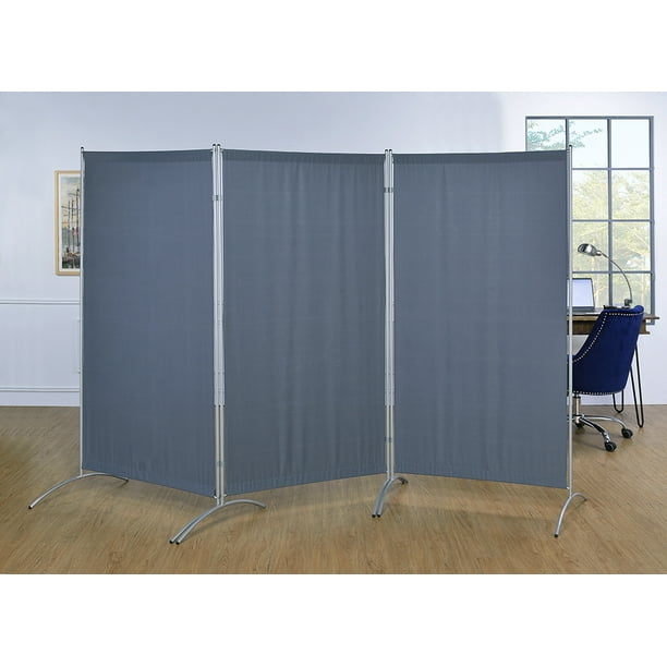 Proman Products Galaxy Indoor 3 Panel Room Divider, 71" Tall, Gray