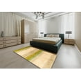 thumbnail image 4 of Ahgly Company Indoor Round Abstract Gold Solid Area Rugs, 3' Round, 4 of 6