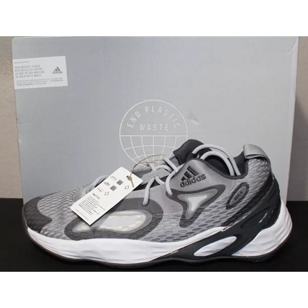 NWB Men's Adi-das Exhibit A Low Basketball Shoe Sneaker Gray White Size 13