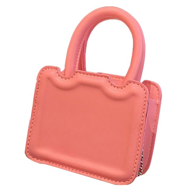 Mini bolso de mano para mujer, correa de cadena larga, bolso de hombro de PU para maquillaje de lápiz labial