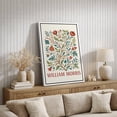 thumbnail image 4 of Framed Canvas Print William Morris Wall Art Abstract Floral Botanical Decorative for Living Room Bedroom - 24"x36" WHITE, 4 of 8