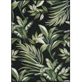 thumbnail image 2 of Stunning Transitional 5' x 7' Black and Green Polypropylene Outdoor Area Rug, 2 of 7