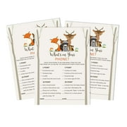 Inkdotpot 50What'sIn Your PhoneBaby Shower GameCards Gender Neutral Activity CardsPartyIdea Jungle Animals Baby Shower Party Supply